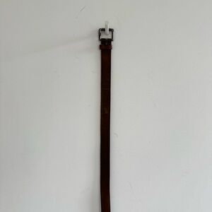 Linea Pele Leather Belt gunmetal buckle